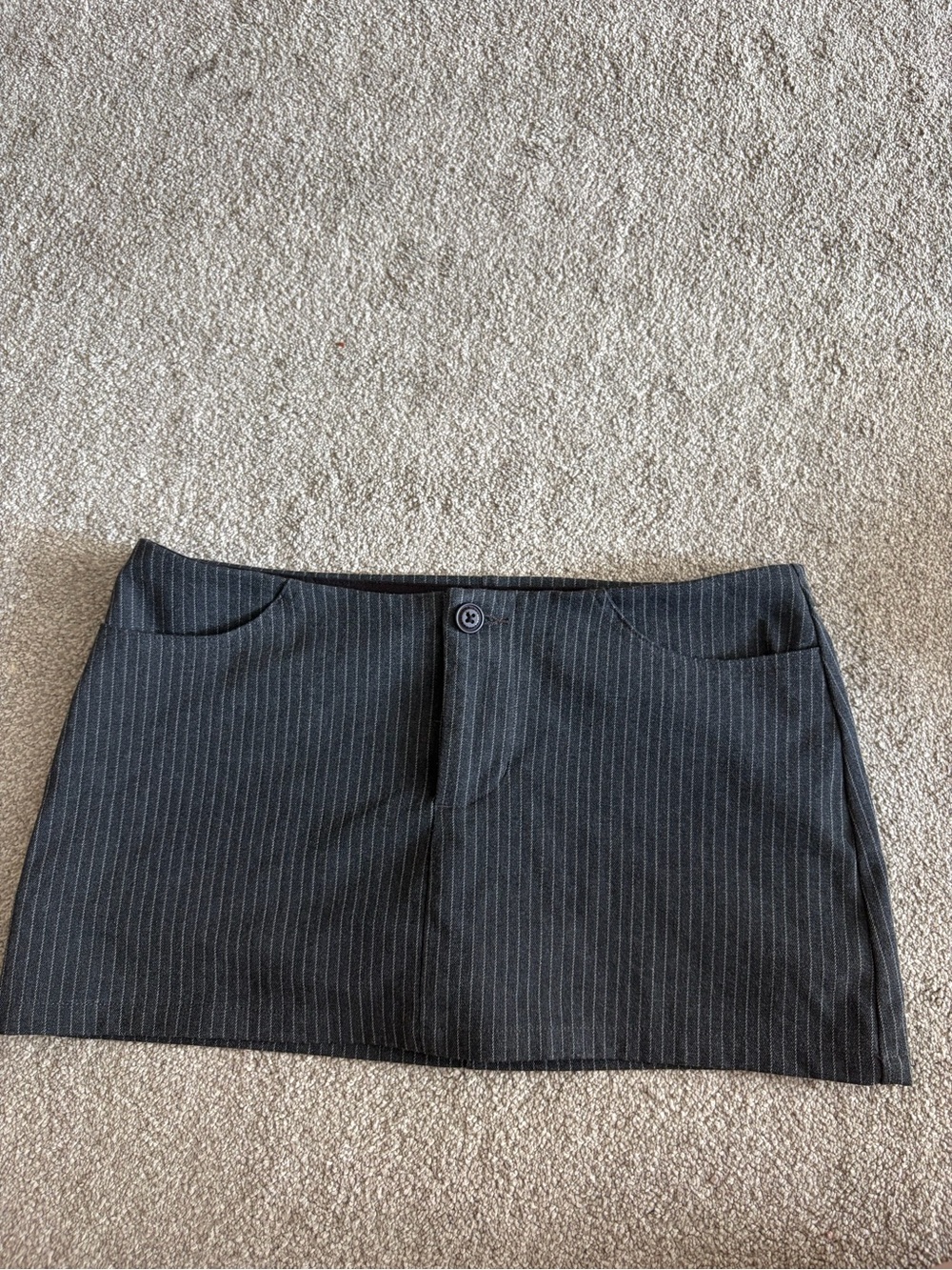 Brandy Melville Black Pinstripe Mini Skort